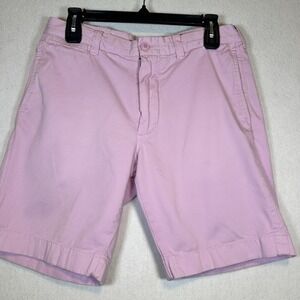 J. Crew Mens Staton Chino Twill‎ flat front shorts pink size 31 inseam 9